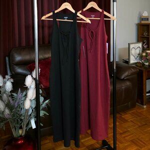 SLEEVELESS BUTTERBLISS KEYHOLE RACER BACK MIDI BODYCON DRESSES (BUNDLE $25)